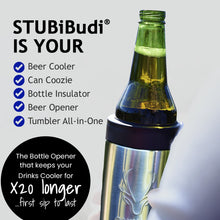 Load image into Gallery viewer, STUBiBudi 12oz Beer Cooler for Bottles and Cans with Bottle Opener (Steel)
