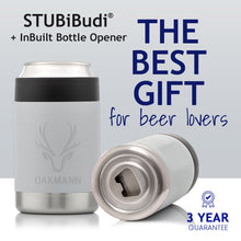 Load image into Gallery viewer, STUBiBudi 12oz Beer Cooler for Bottles and Cans with Bottle Opener (Mist Grey)
