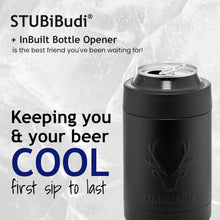 Load image into Gallery viewer, STUBiBudi 12oz Beer Cooler for Bottles and Cans with Bottle Opener (Matt Black)
