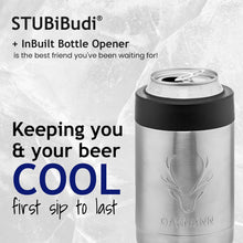 Load image into Gallery viewer, STUBiBudi 12oz Beer Cooler for Bottles and Cans with Bottle Opener (Steel)
