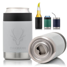 Load image into Gallery viewer, STUBiBudi 12oz Beer Cooler for Bottles and Cans with Bottle Opener (Mist Grey)
