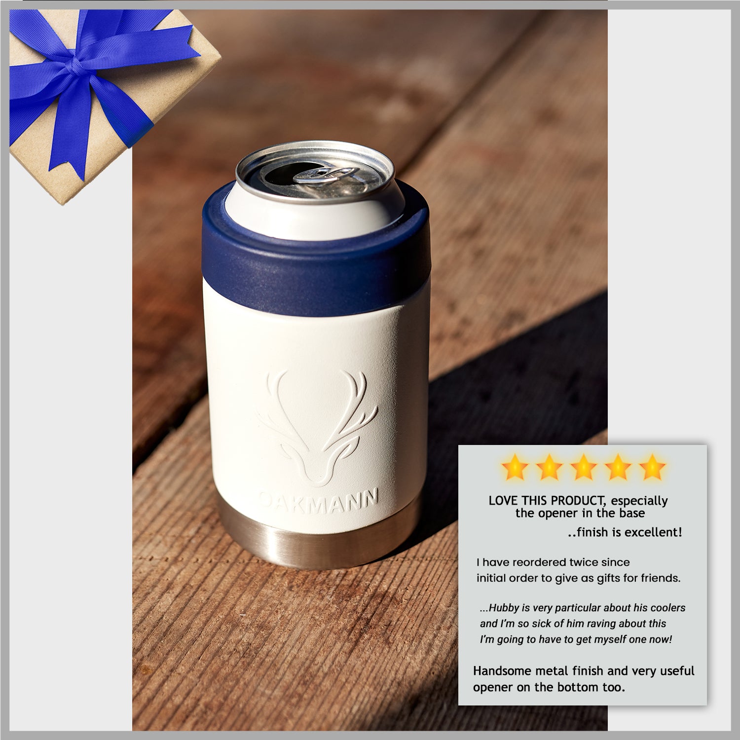 Koozie® Bottle Cooler with Removable Bottle Opener